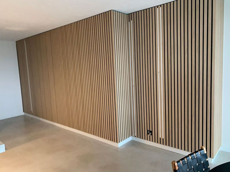 Wooden stylish wall — Cabinetry in Cairns, QLD