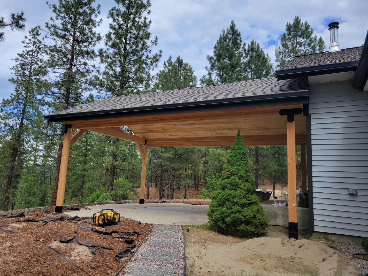 adamson patio cover project - side view