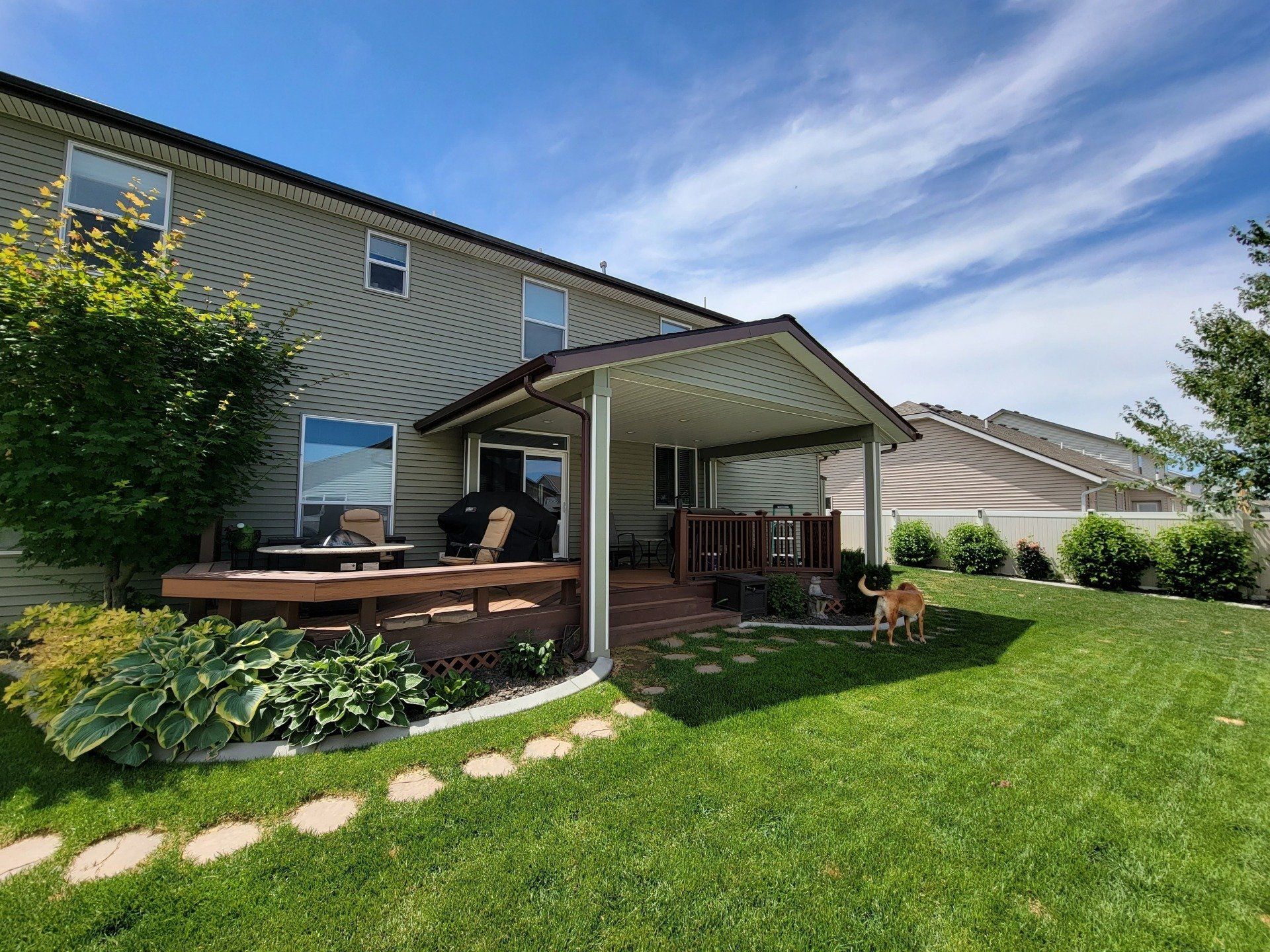 Gorrel patio cover and backyard