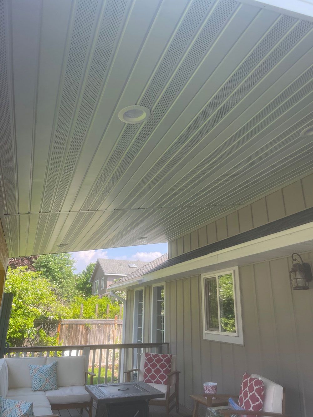 lindsey deck project with ceiling