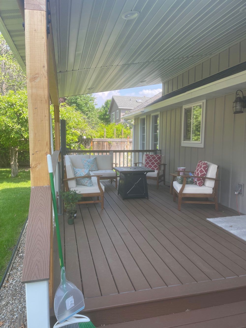 lindsey deck project with stairs