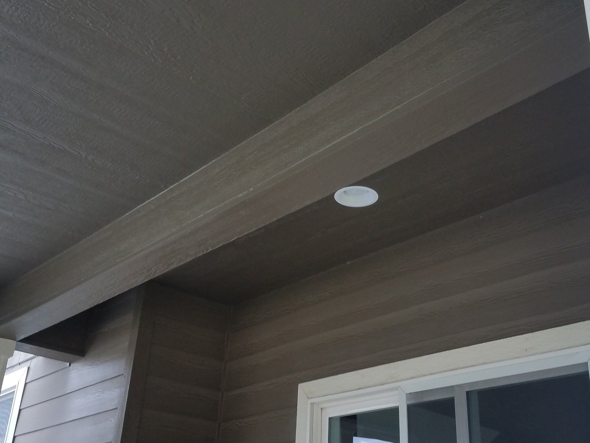 Patio cover addition - view of support beam