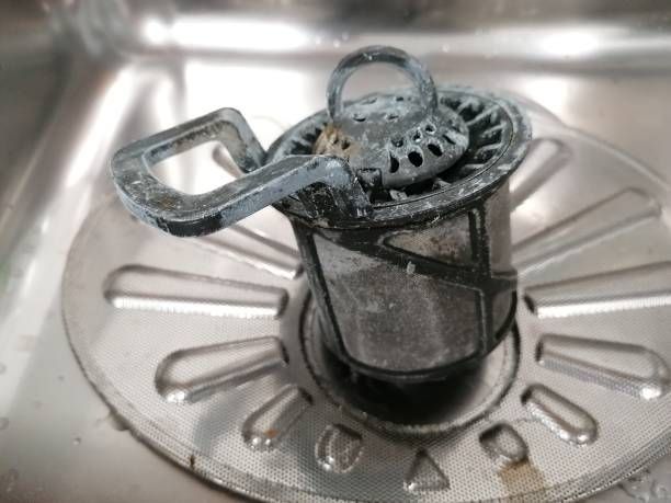clogged dishwasher filter