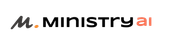 A logo for m. ministry ai is shown on a white background.