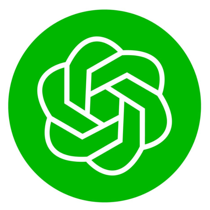 Green circle with white, interlocked knot symbol.