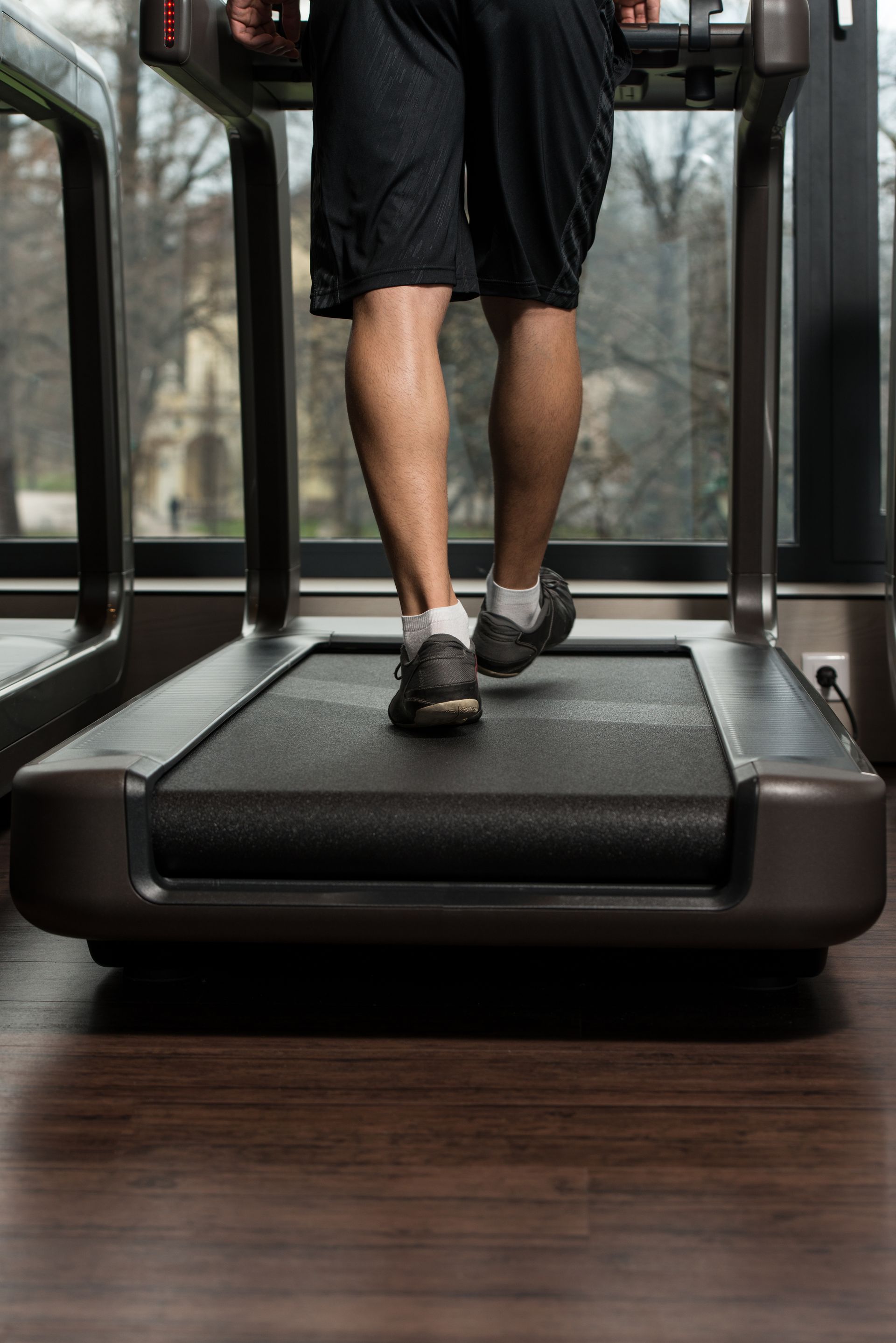 legs on treadmill