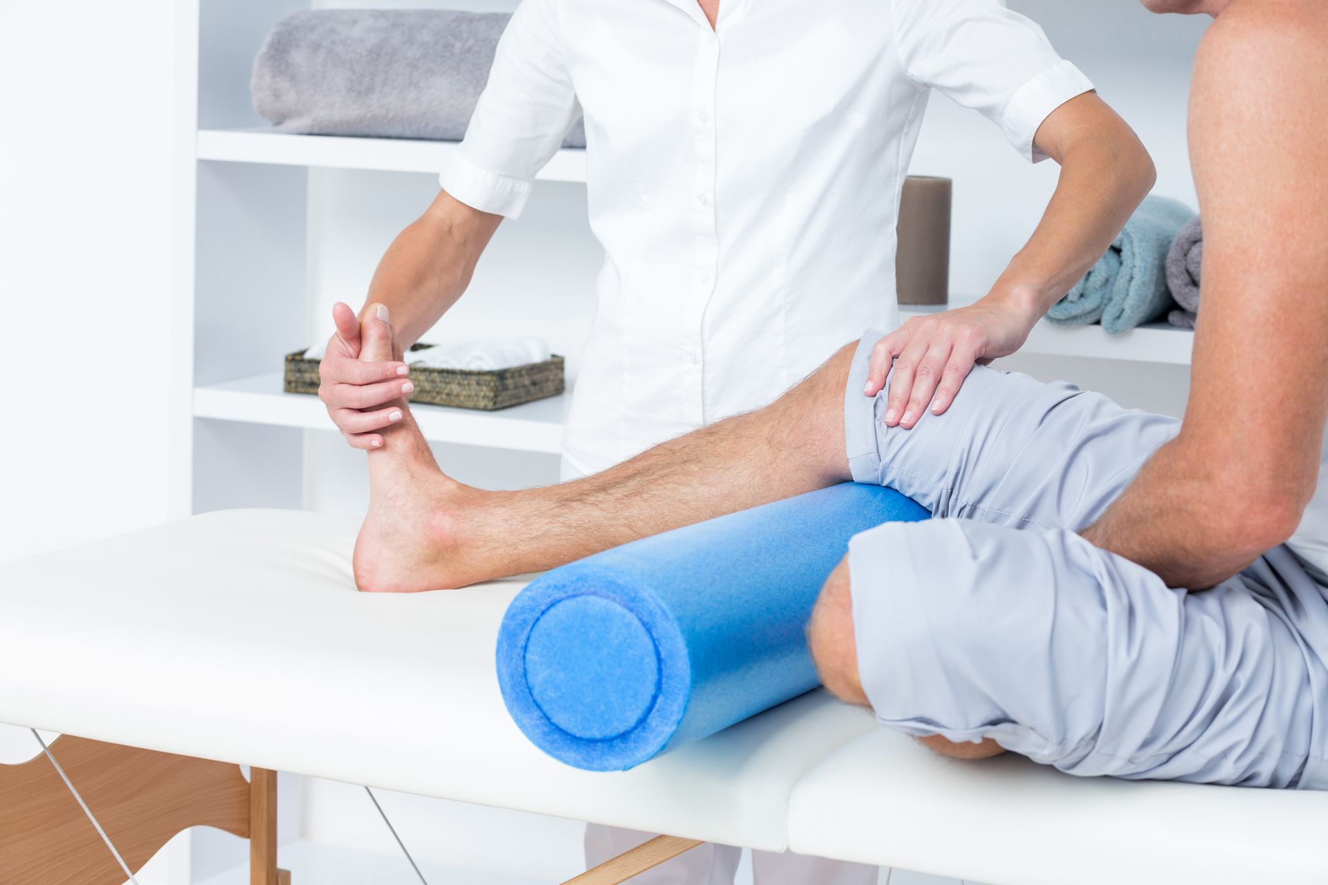 doctor examining patient