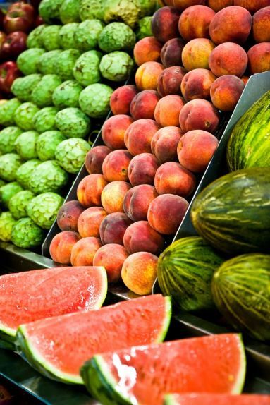 Fresh fruit and vegetables on display in Newcastle