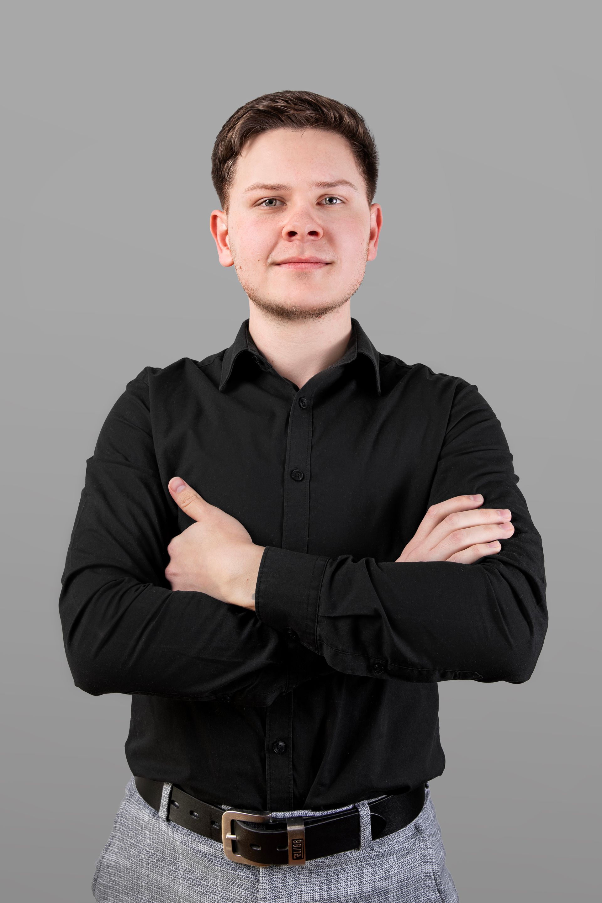 Man in black shirt, Coert Visser, with quote 