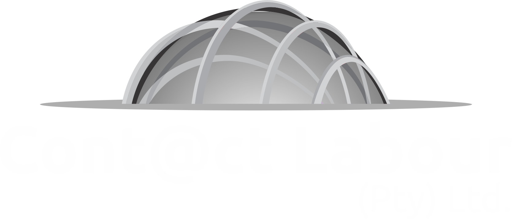 A stylized, modern building with a curved, domed roof, rendered in shades of gray.