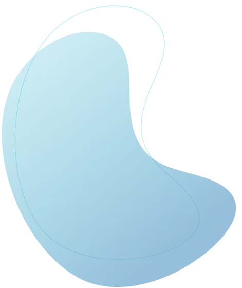 Light blue, abstract blob shape.