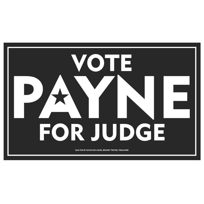 logo for Payne for Judge
