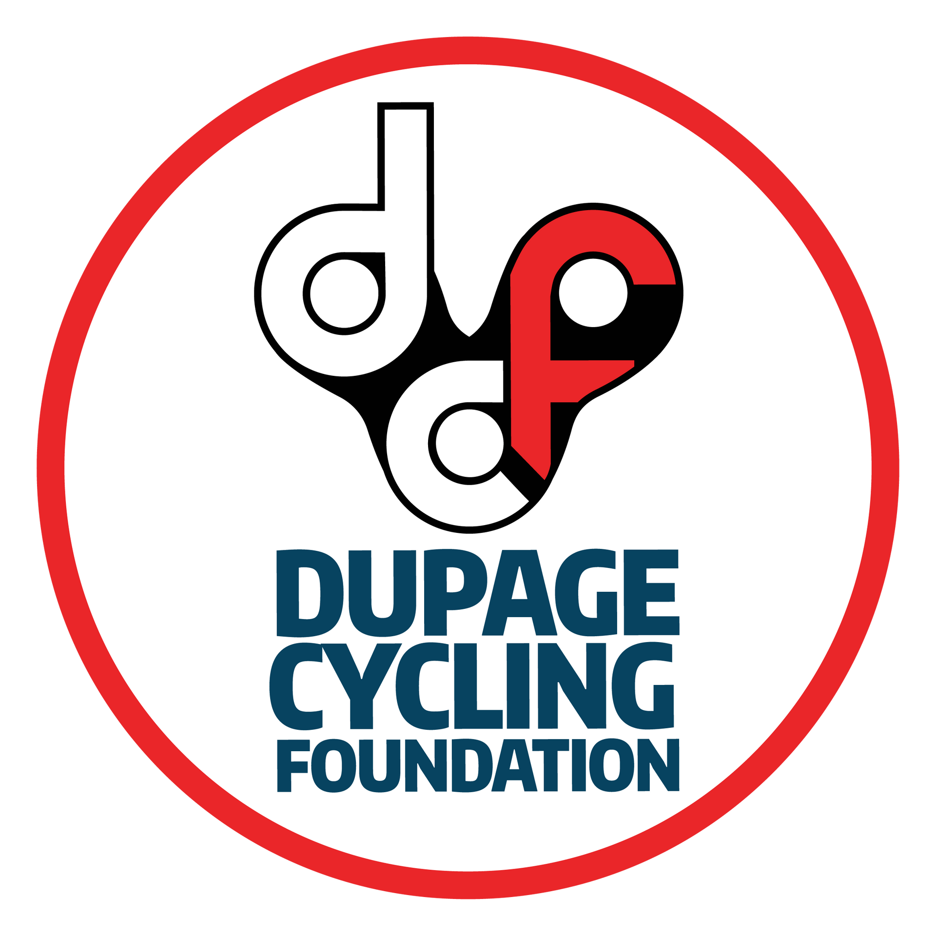 The dupage cycling foundation logo is in a red circle.