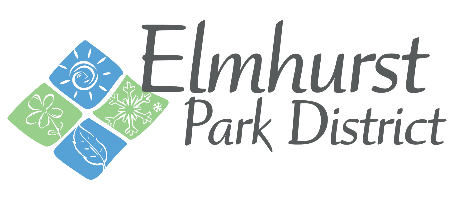 The logo for elmhurst park district is having fun.