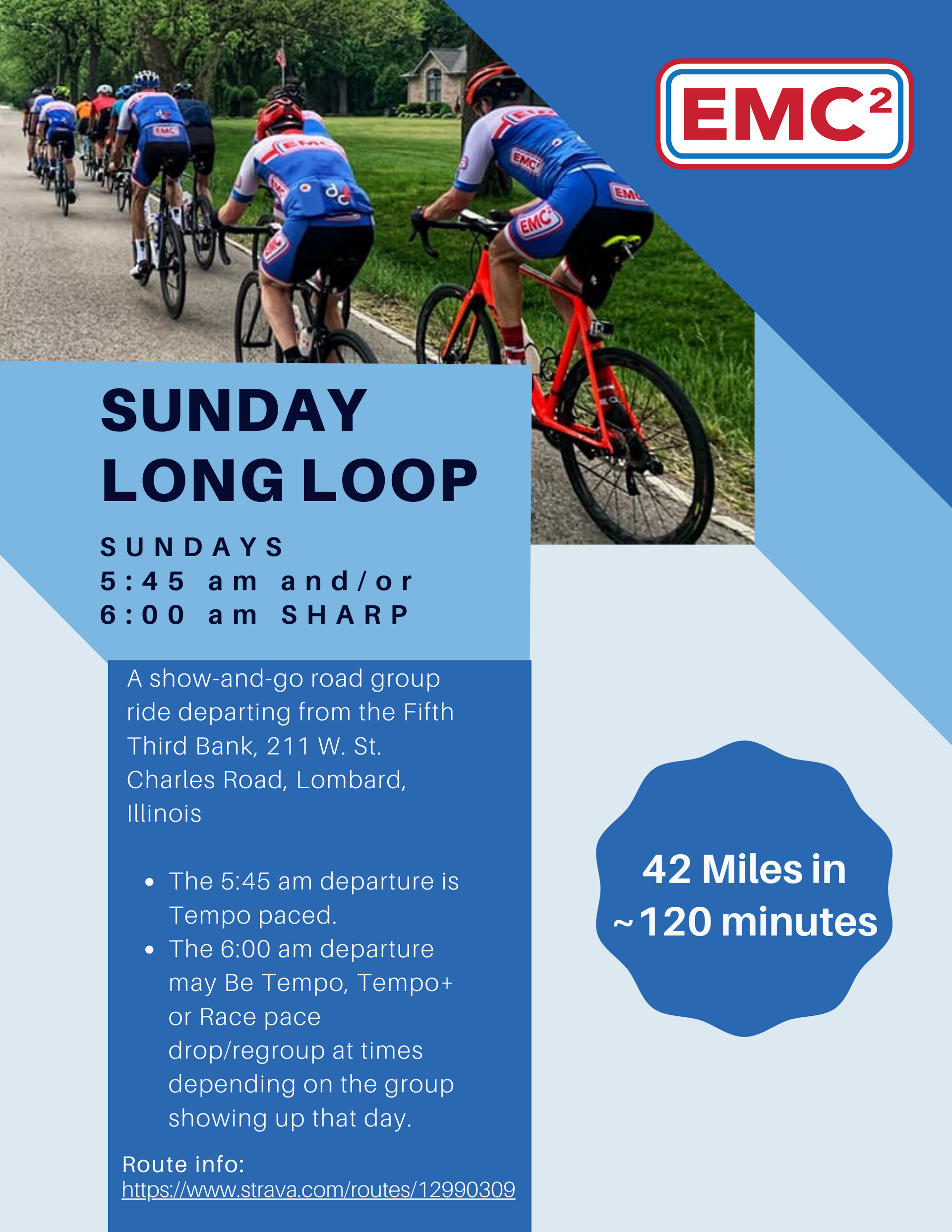 A group of people are riding bicycles down a road.