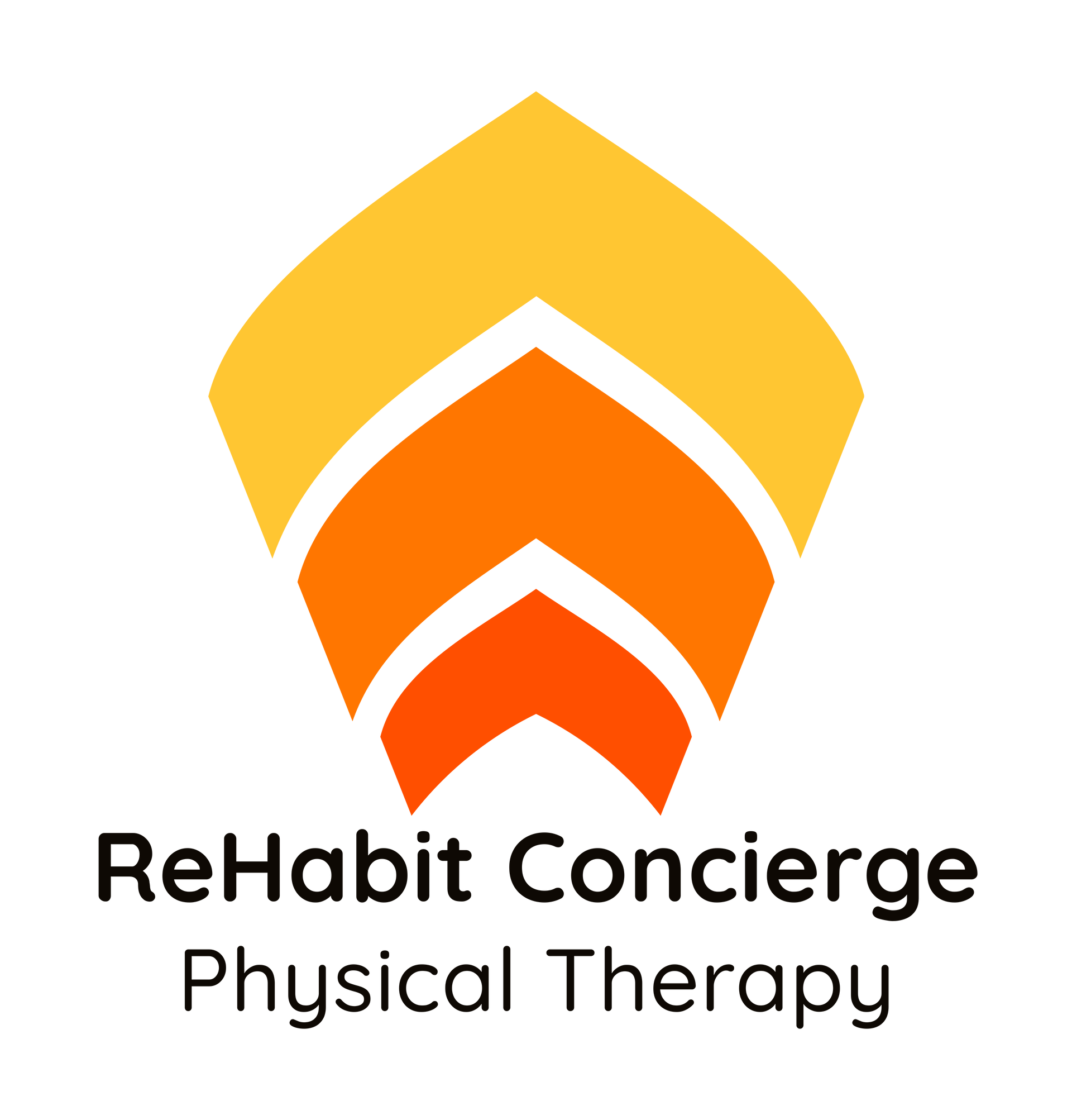 A logo for rehabit concierge physical therapy