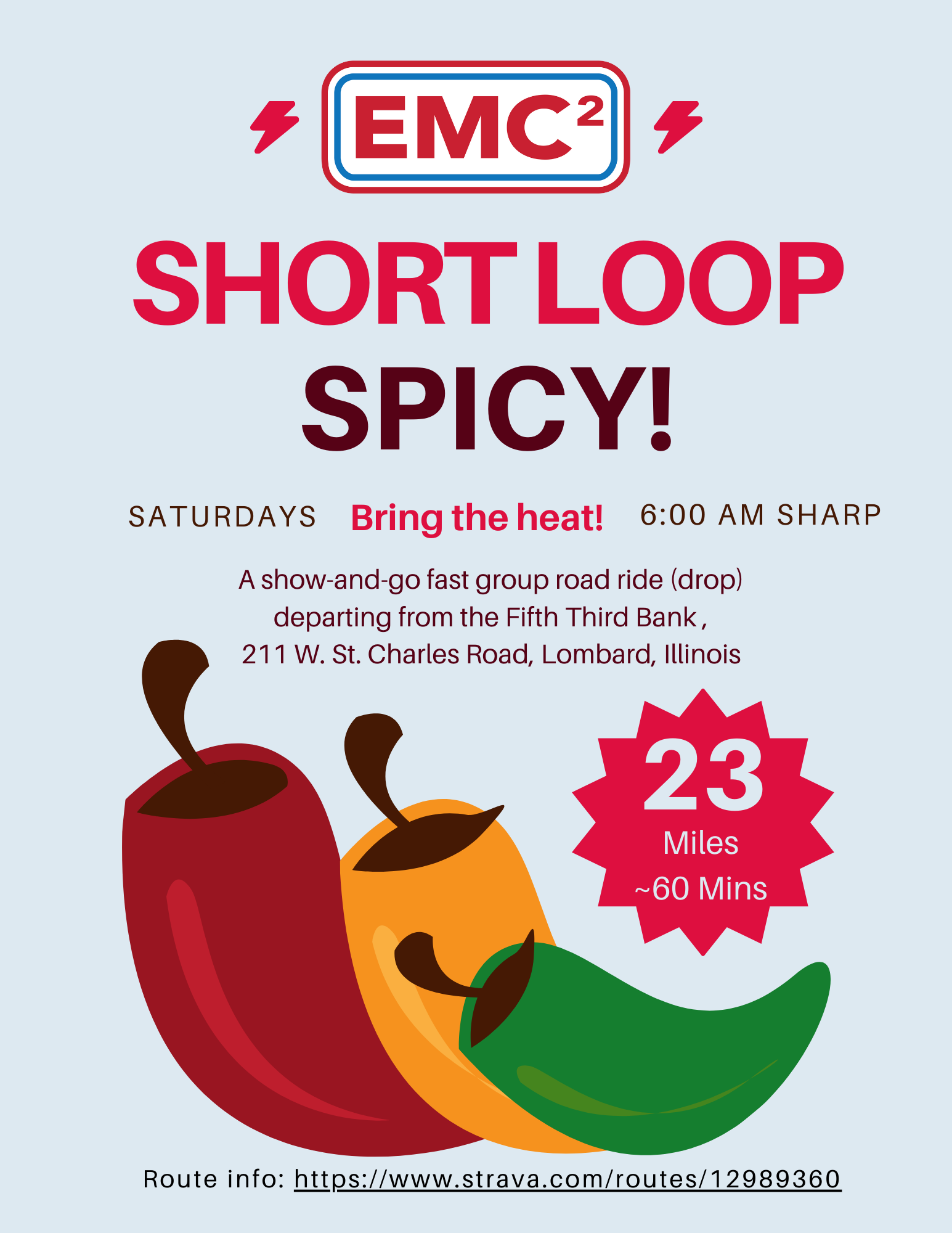 A poster for a short loop spicy event on saturdays