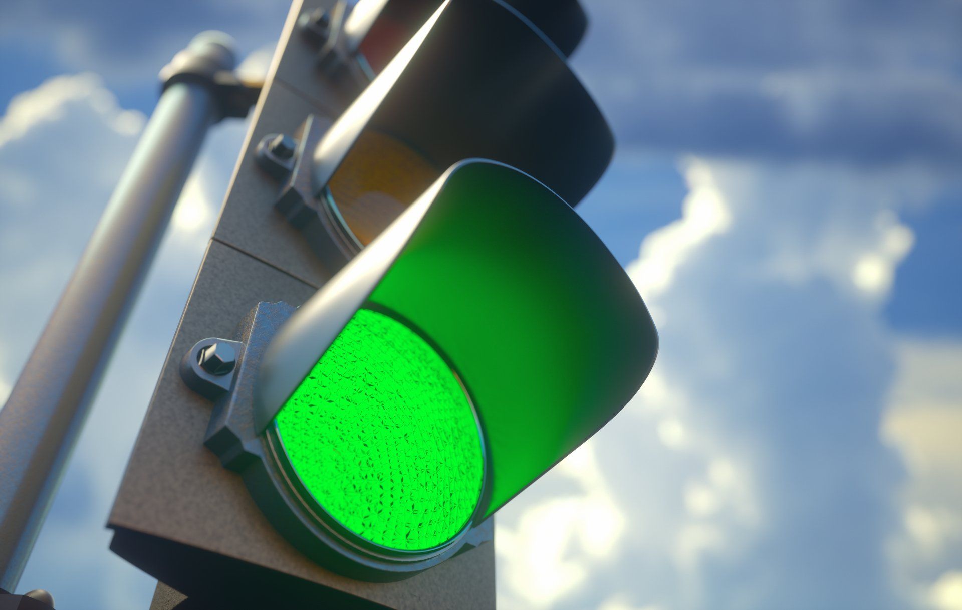 green light on a traffic signal