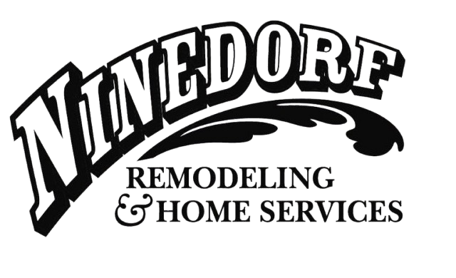 Logo for Ninedorf Remodeling & Home Services, featuring a stylized arched "NINEDORF" over "REMODELING & HOME SERVICES."