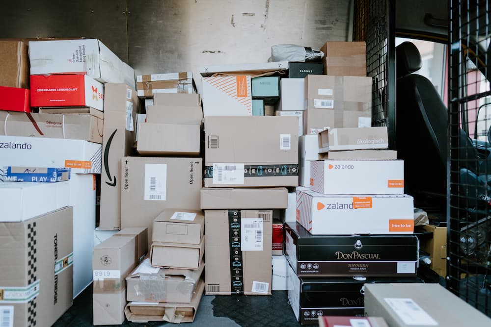Parcels Inside the Truck Ready for Delivery — Griffin Distributors in Mount St John, QLD
