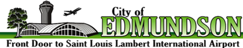 The logo for the city of edmundson front door to saint louis lambert international airport