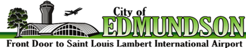 The logo for the city of edmundson front door to saint louis lambert international airport