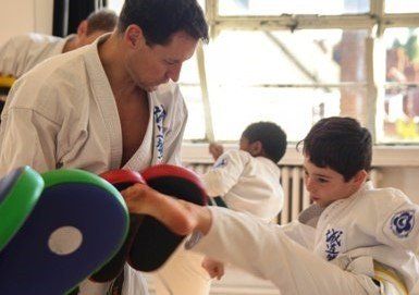 students practicing seido karate