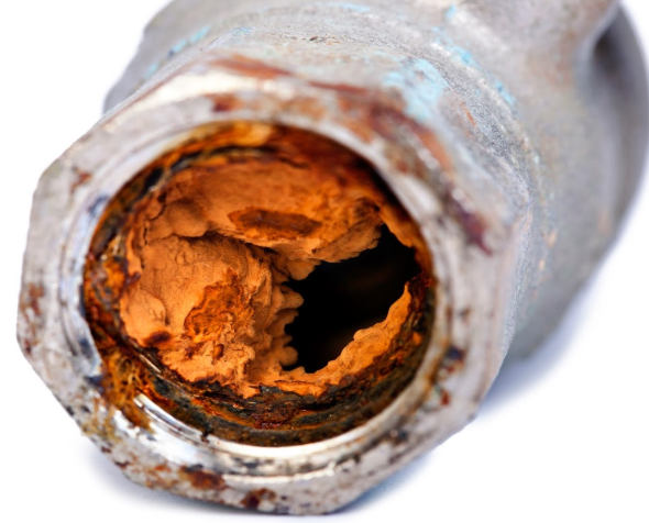 Water Softener Installation — Rusted Pipe in Dayton, OH