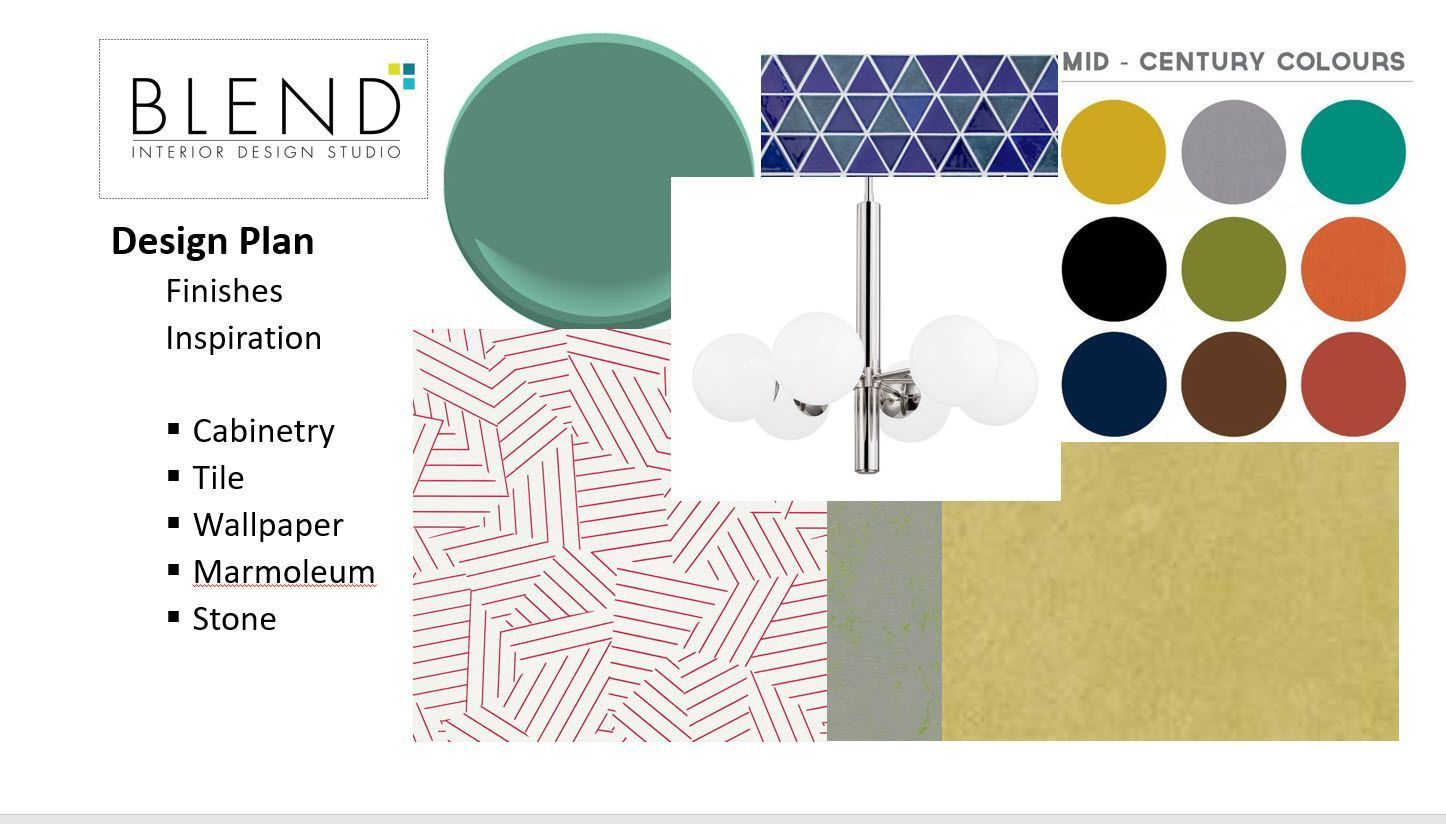 A design plan for a bathroom with different colors and patterns