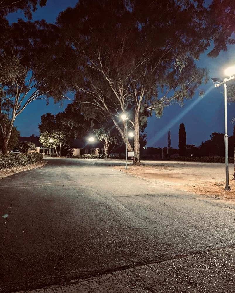 A Street With Trees And Lights On It At Night — Firewerx In Dubbo, NSW