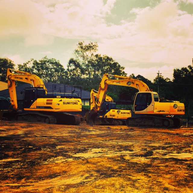 machine being used to level the ground