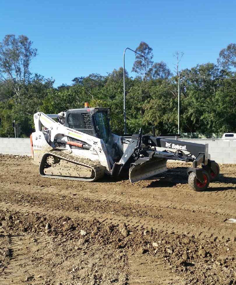 machine working on removing the soil
