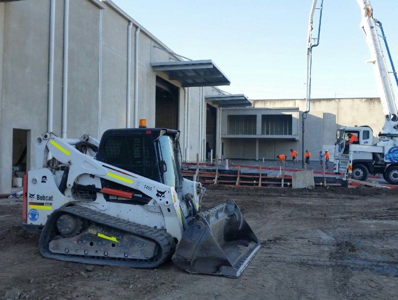 heavy machine parked at the construction site