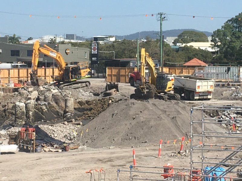 construction site being excavated