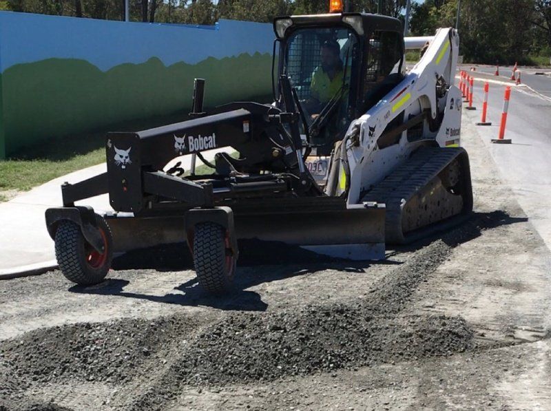 ground being levelled using machine