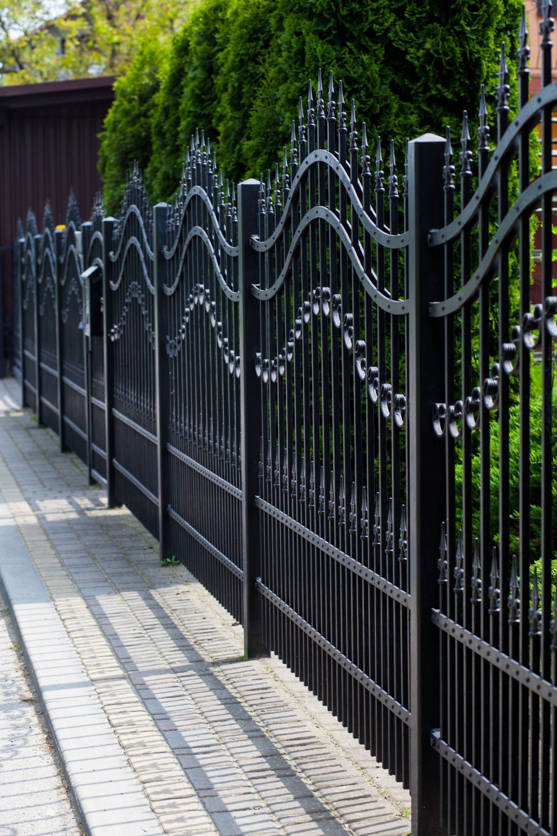 Decorative Black Metal Fence — Fencing in Gladstone QLD