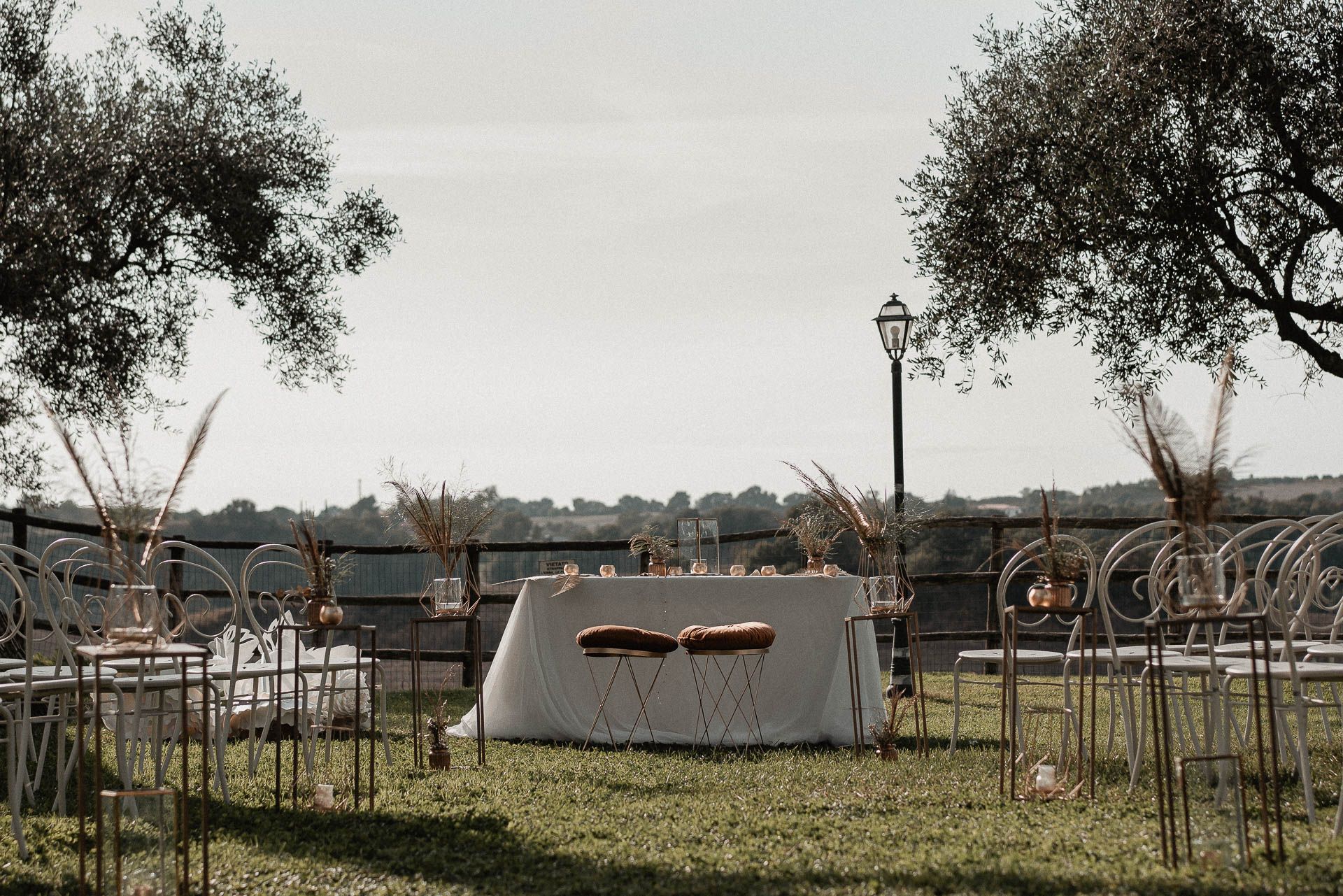 allestimento della location per matrimoni