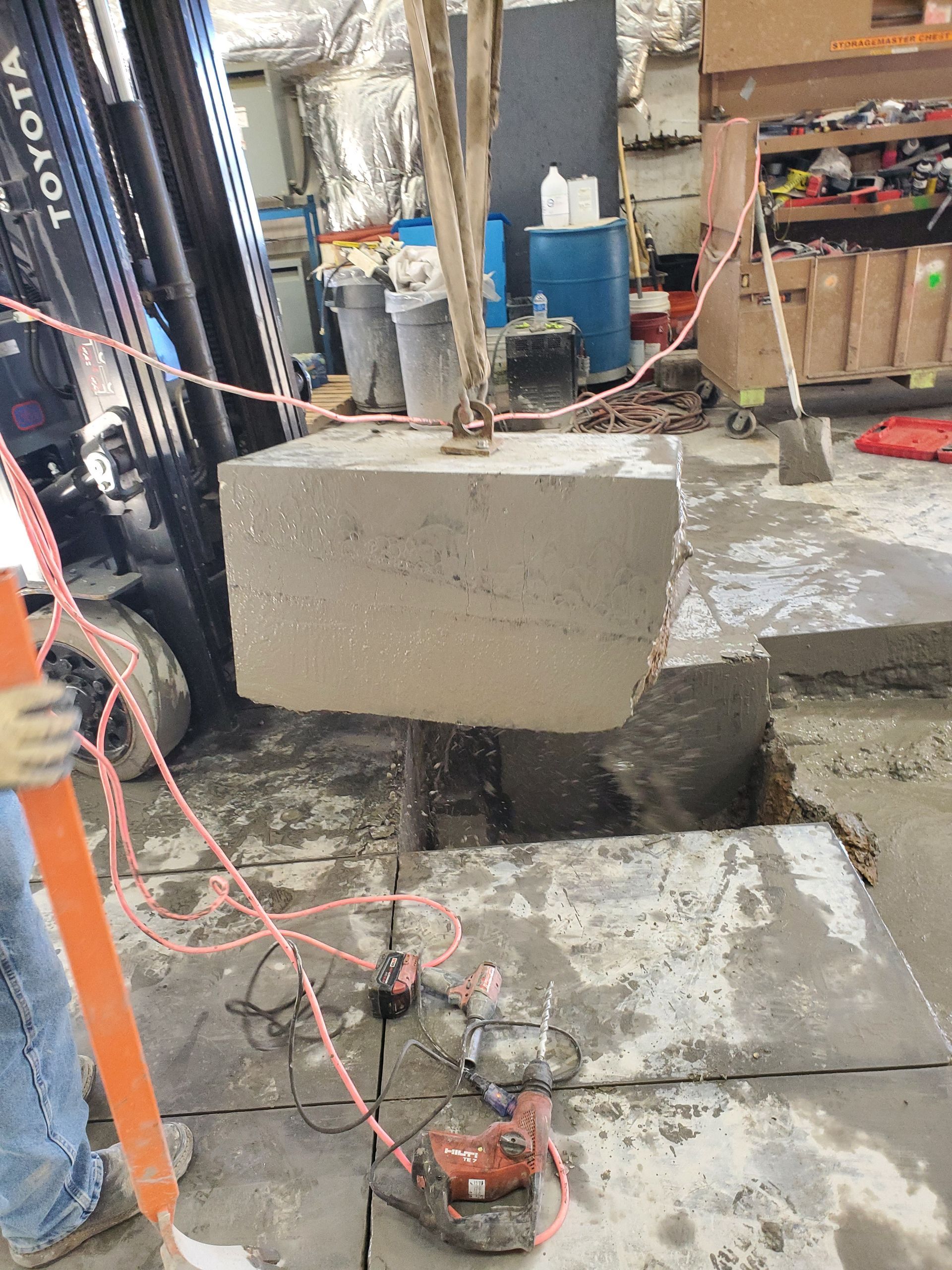 Project - tosoh quartz block removal - a cut above concrete