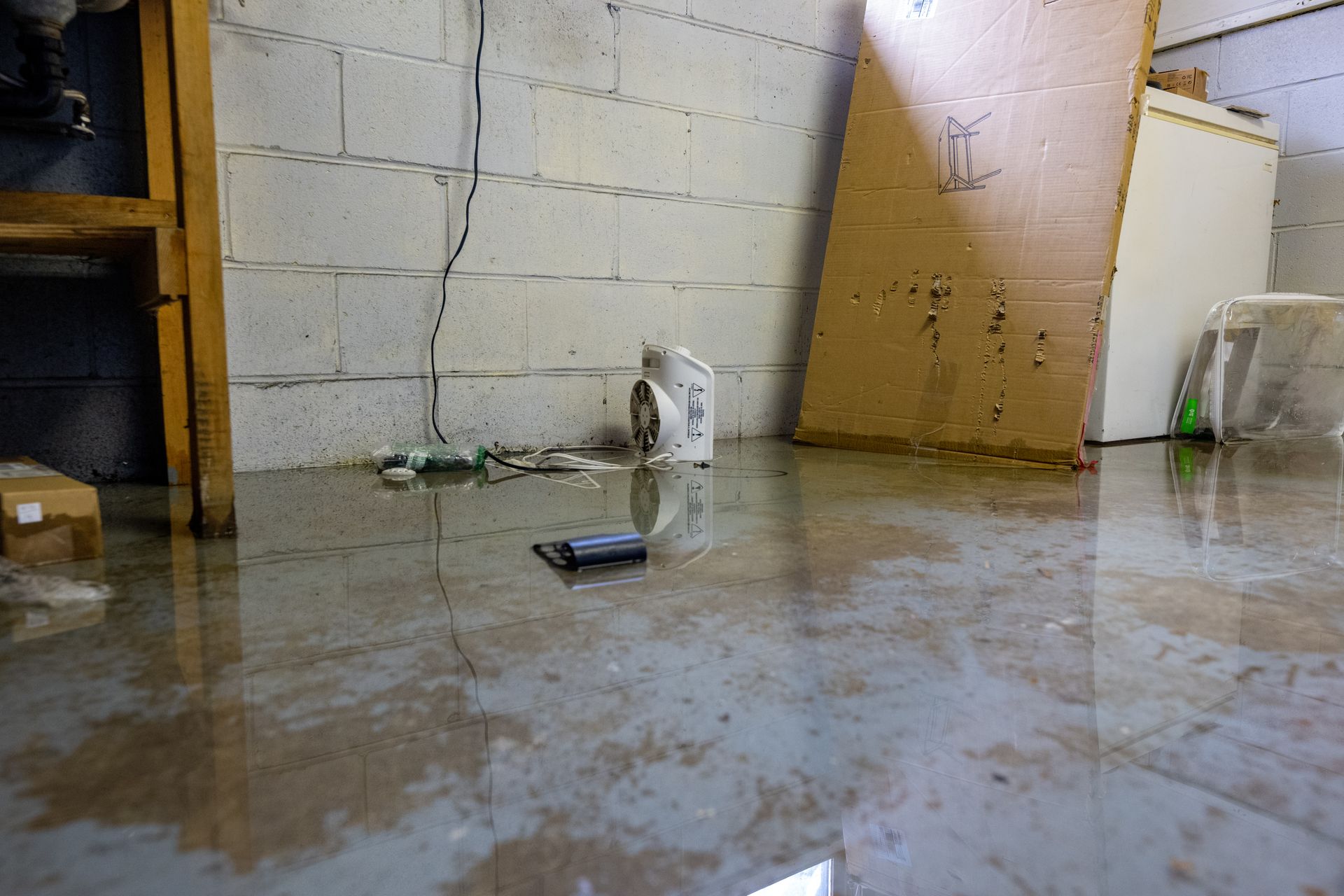 House suffering water damage due to flooding.