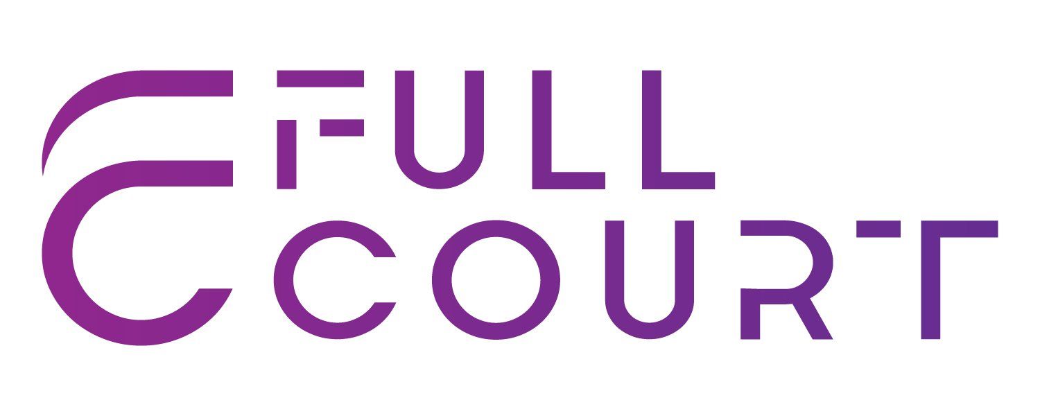The full court logo is purple and white on a white background.