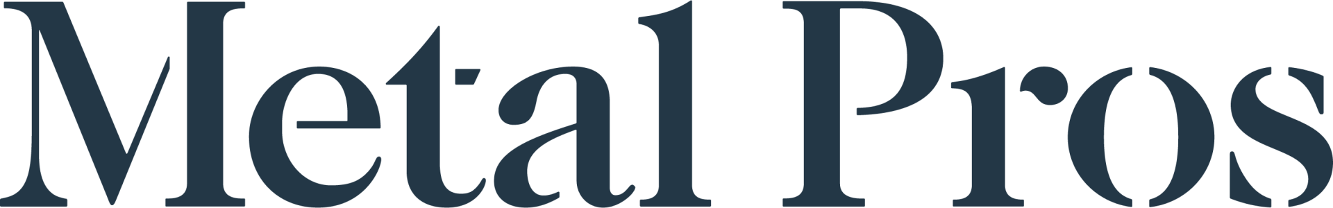 A logo for metal pros is shown on a white background.