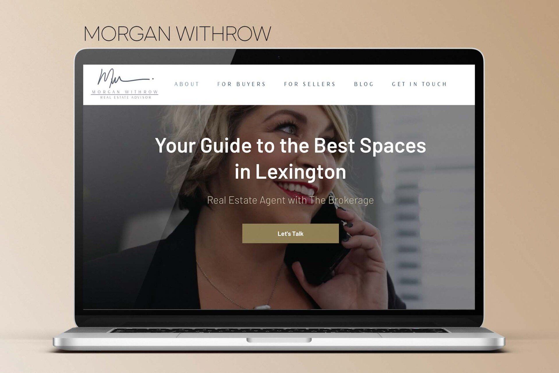 A laptop computer is open to a page that says `` your guide to the best spaces in lexington ''.