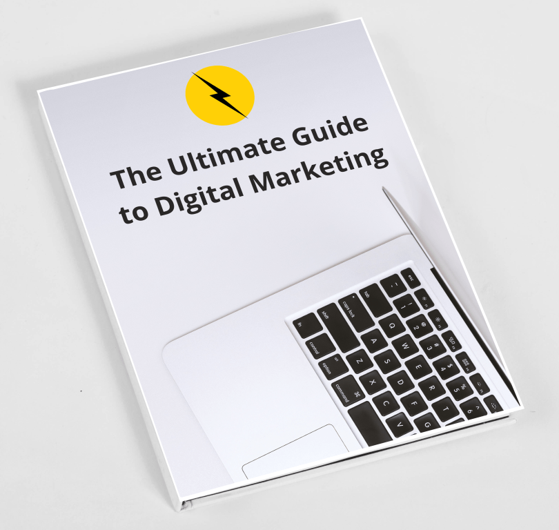 A book titled the ultimate guide to digital marketing