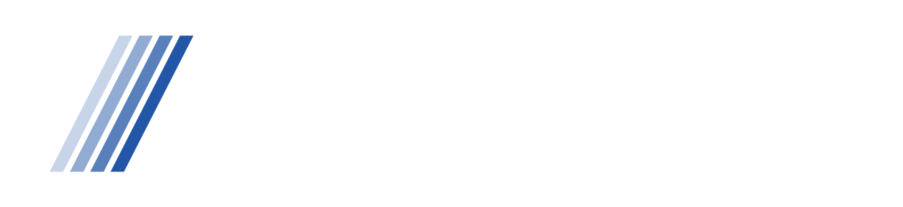 A logo for United Motorsports. 3 blue slanted vertical lines to the left of the text.