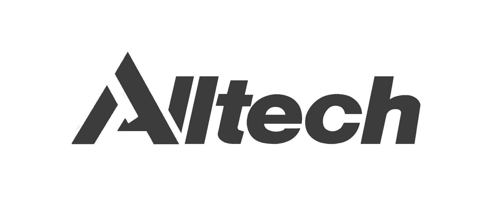 A black and white logo for alltech on a white background.