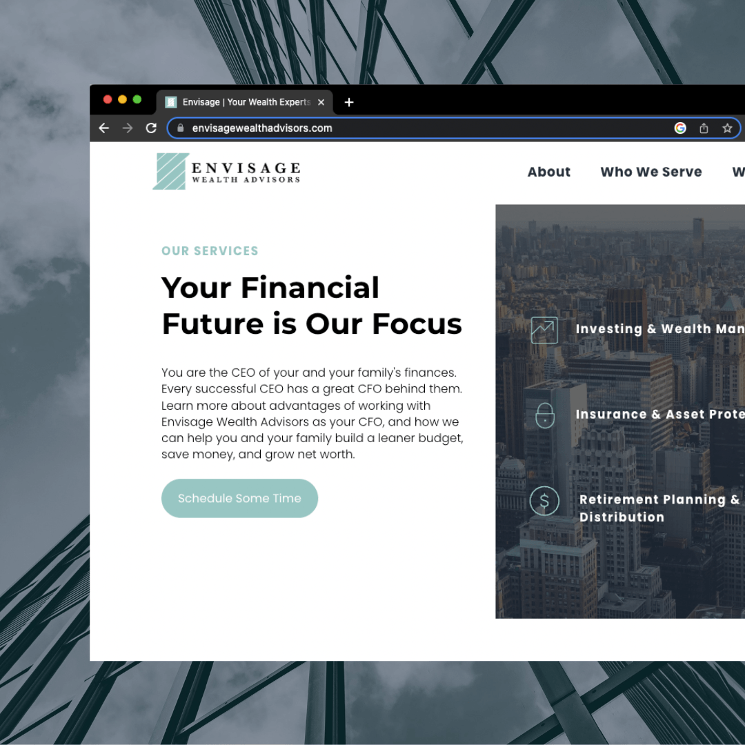 a website that says your financial future is our focus