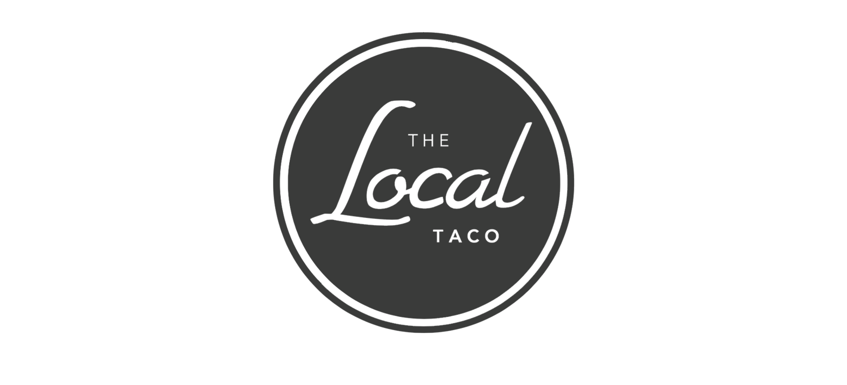 A black and white logo for the local taco restaurant.