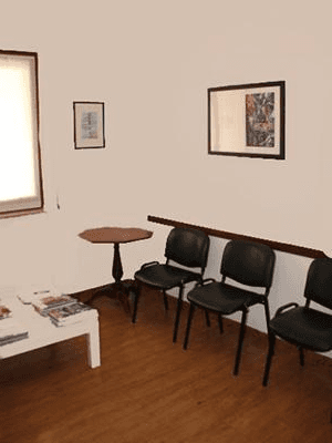Sala d'attesa dello studio della dottoressa Borzone a La Spezia