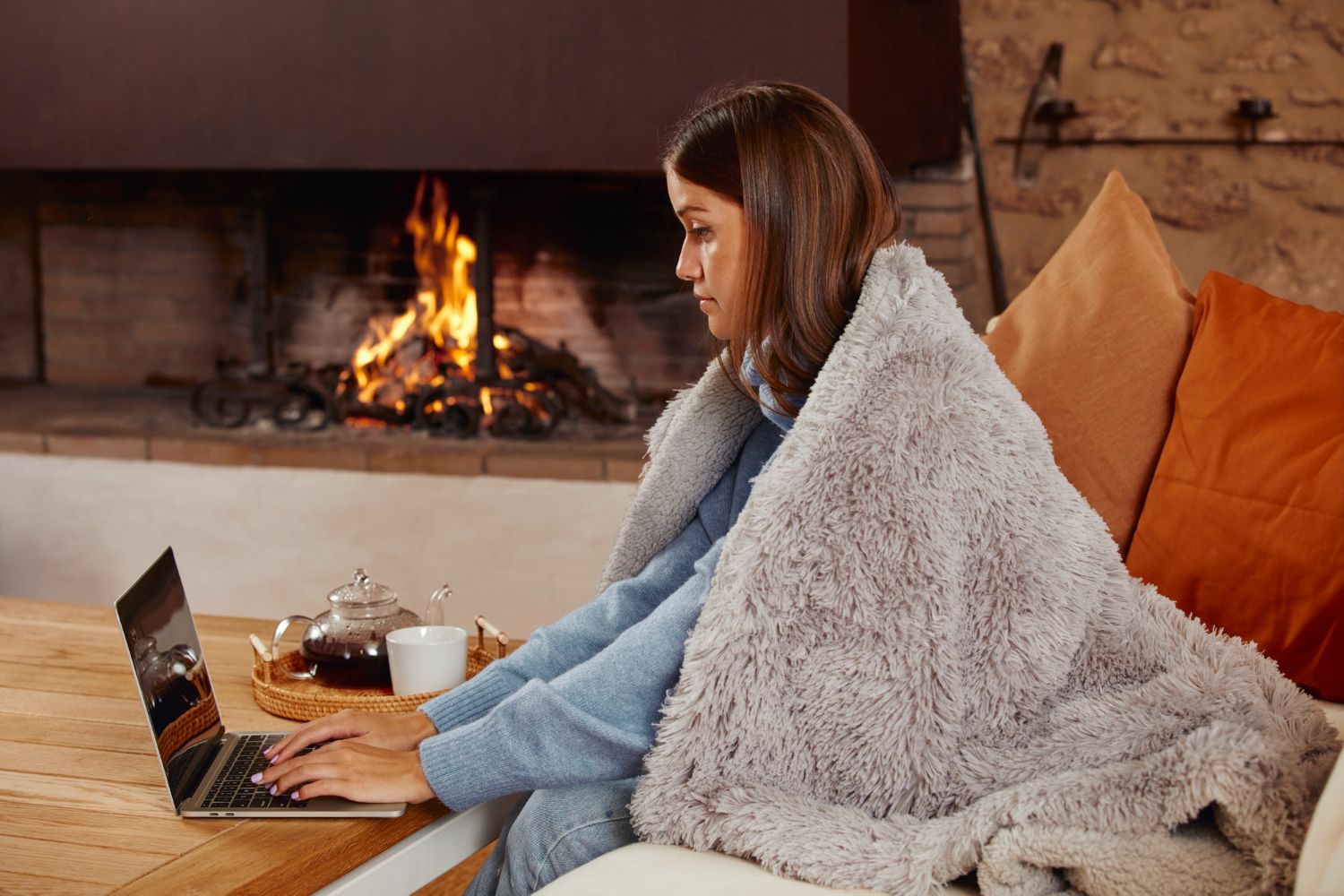 woman near a furnace