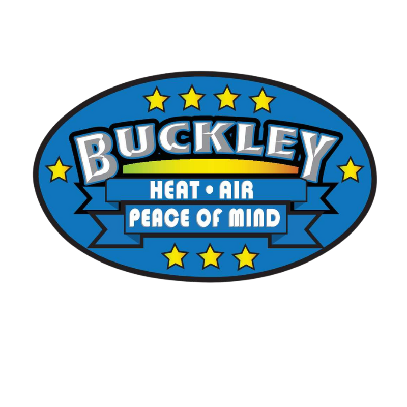 the logo for buckley heat air peace of mind